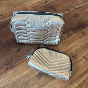 ☀️ NWOT AIMEE KESTENBERG Isabella Leather Cosmetic Case, 2 Piece Set